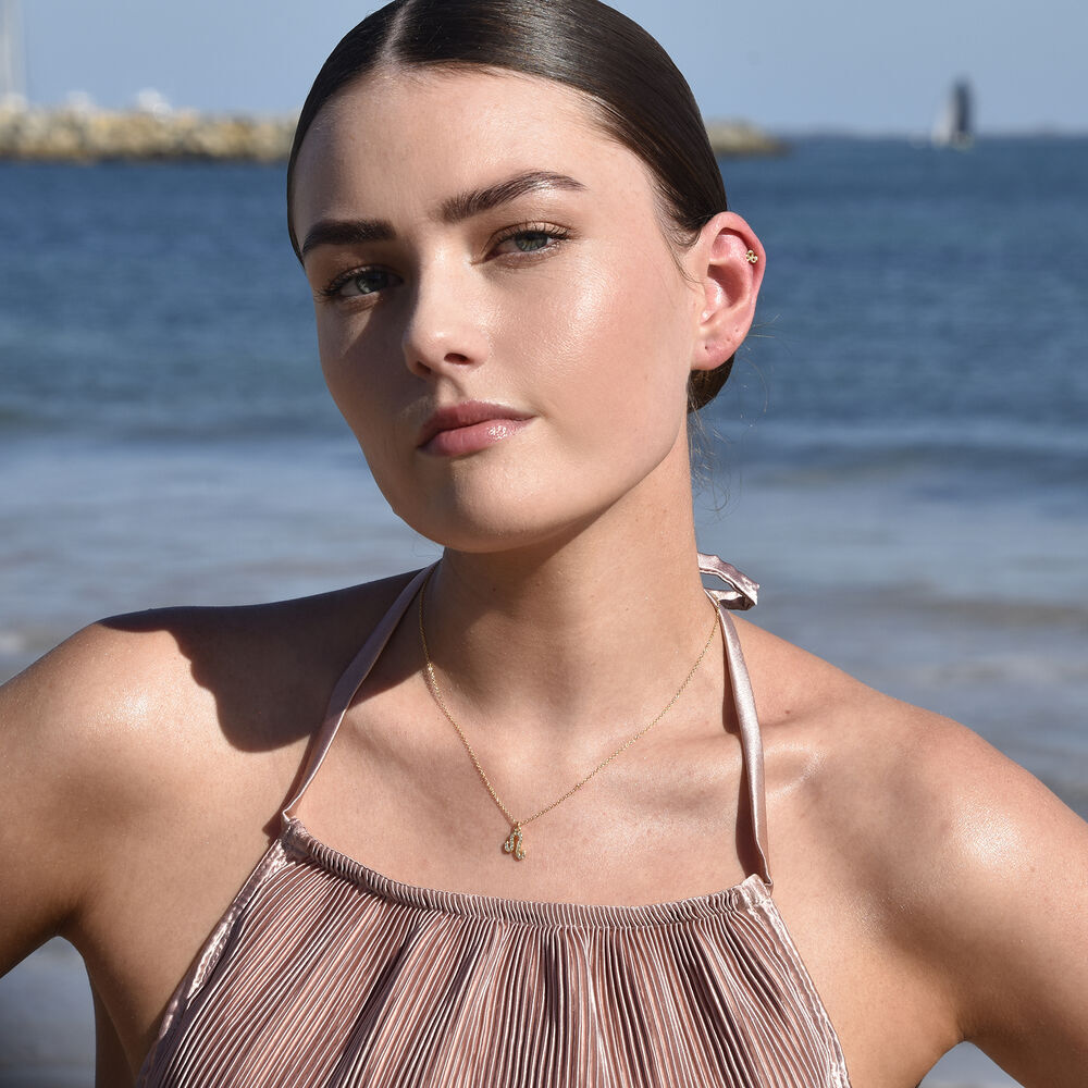 Culturesse Leo Helix Screw Back Earring (Gold Single Piece)