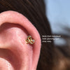 Culturesse Leo Helix Screw Back Earring (Gold Single Piece)