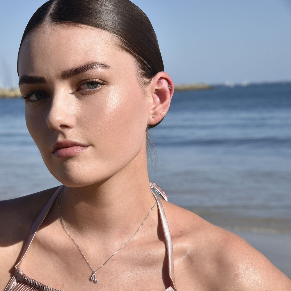 Culturesse Leo Helix Screw Back Earring (Silver Single Piece)