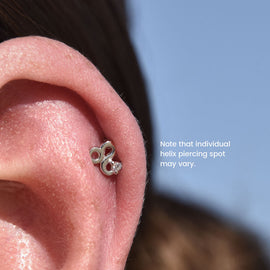 Culturesse Leo Helix Screw Back Earring (Silver Single Piece)
