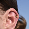 Culturesse Libra Helix Screw Back Earring (Gold Single Piece)