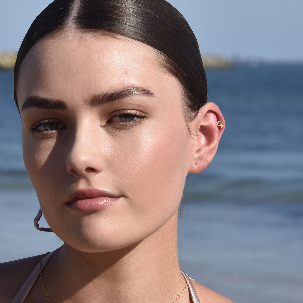 Culturesse Libra Helix Screw Back Earring (Gold Single Piece)