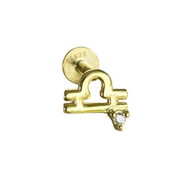 Culturesse Libra Helix Screw Back Earring (Gold Single Piece)