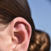 Culturesse Pisces Helix Screw Back Earring (Gold Single Piece)