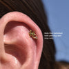 Culturesse Pisces Helix Screw Back Earring (Gold Single Piece)