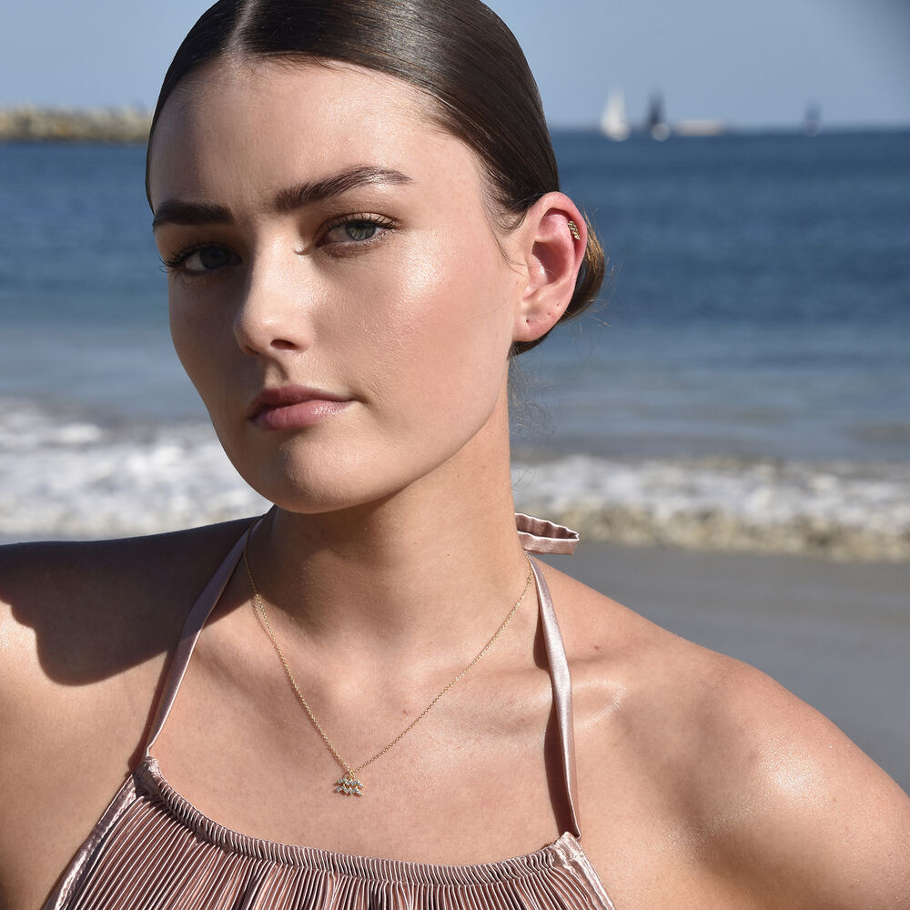 Culturesse Aquarius Helix Screw Back Earring (Gold Single Piece)