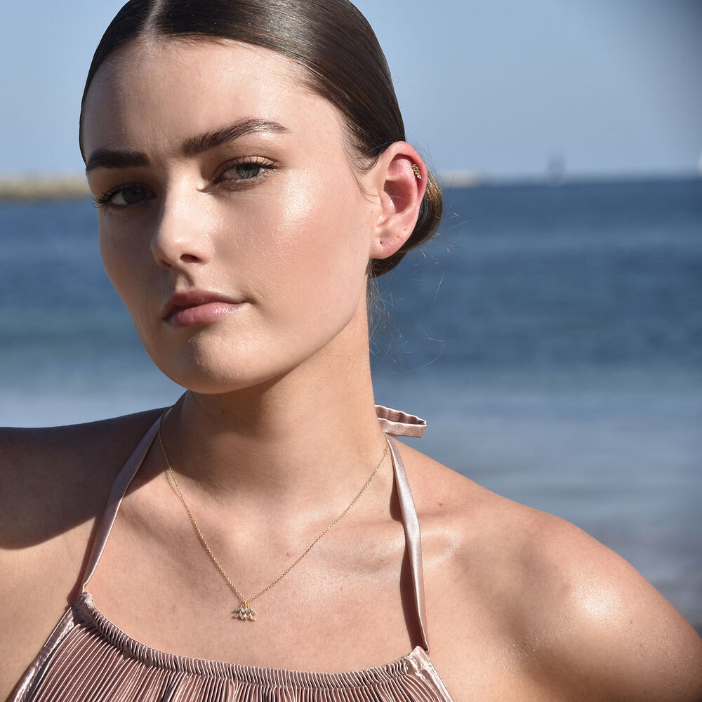 Culturesse Aquarius Helix Screw Back Earring (Gold Single Piece)