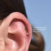 Culturesse Sagittarius Helix Screw Back Earring (Gold Single Piece)