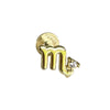 Culturesse Scorpio Helix Screw Back Earring (Gold Single Piece)