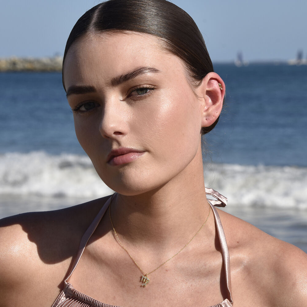 Culturesse Virgo Helix Screw Back Earring (Gold Single Piece)