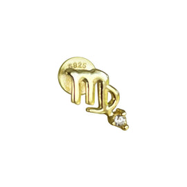 Culturesse Virgo Helix Screw Back Earring (Gold Single Piece)