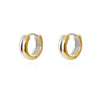 Culturesse Sol Artsy Chic Dainty Dual Tone Hoop Earrings