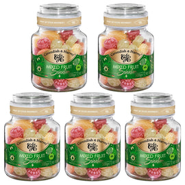 Cavendish & Harvey Mixed Fruit Candy Jar 300g Vegan Halal Kosher Sweets x 5 Jars