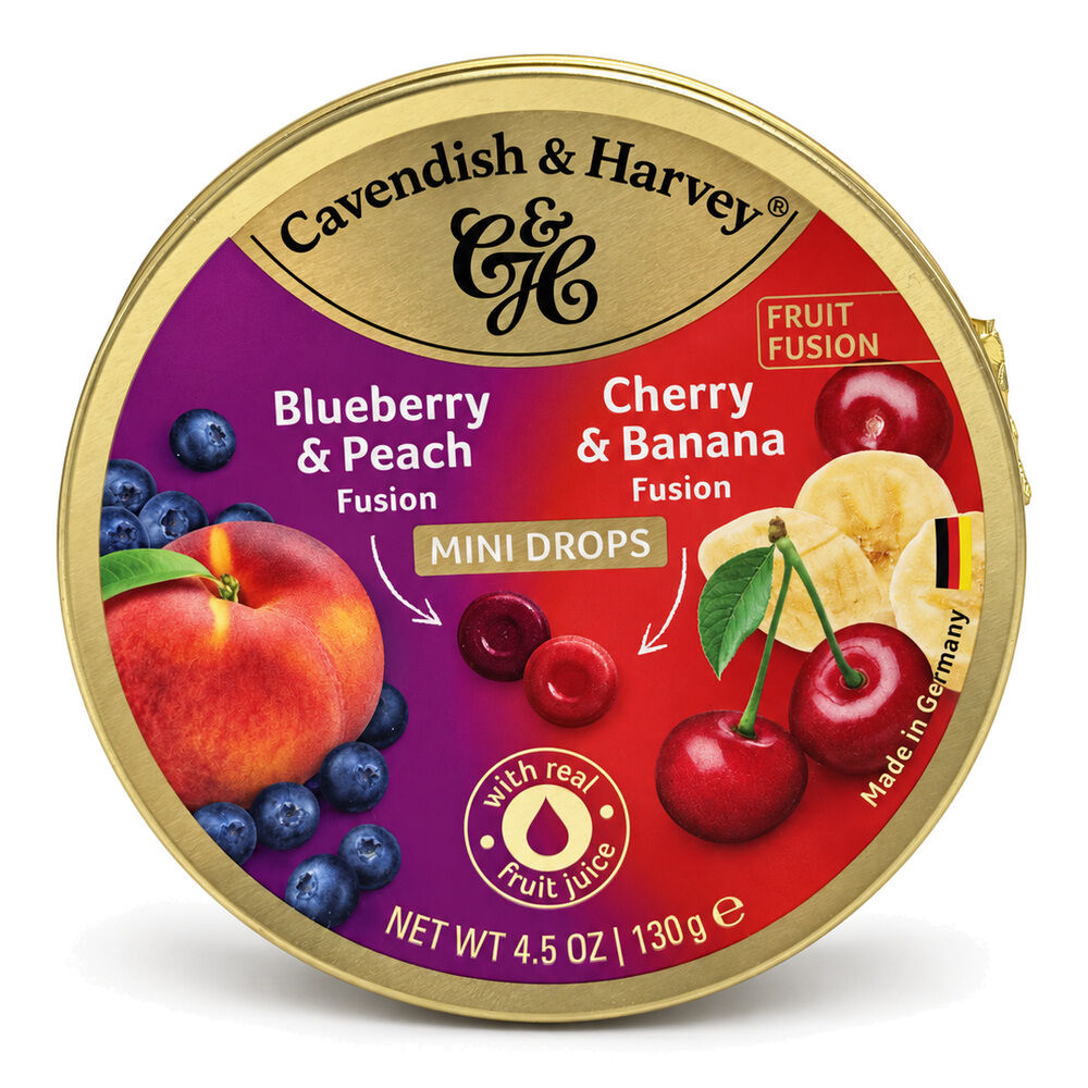 Cavendish & Harvey Mini Drops Blueberry Peach Cherry Banana 130g
