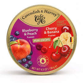 Cavendish & Harvey Mini Drops Blueberry Peach Cherry Banana 130g