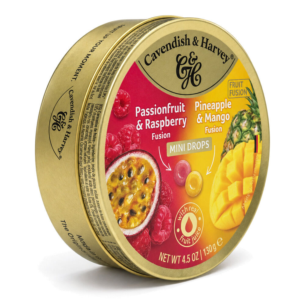 Cavendish & Harvey Mini Drops Passionfruit Raspberry Pineapple Mango 130g