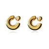 Culturesse Adair Chunky C Hoop Earrings (Gold)