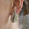 Culturesse Odyssey Artsy Cocoon Earrings (Silver)