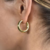 Culturesse Abella Classic C Hoop Earrings (Gold)