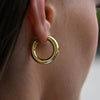 Culturesse Abella Classic C Hoop Earrings (Gold)