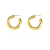Culturesse Abella Classic C Hoop Earrings (Gold)