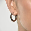 Culturesse Abella Classic C Hoop Earrings (Silver)