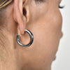Culturesse Abella Classic C Hoop Earrings (Silver)