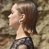 Culturesse Lowen Chunky C Hoop Earrings (Gold)