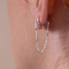 Culturesse Madigan Silver Chain Drop Earrings