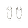 Culturesse Madigan Silver Chain Drop Earrings