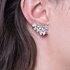 Culturesse Emerson Crystal Leaf Climber Earrings