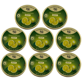 Cavendish & Harvey Sour Lemon Drops 200g Tin Sweets Candy Fruit Lollies x 8