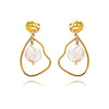 Culturesse Celestia 24K Artisan Pearl Dangle Earrings