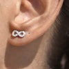 Culturesse Infinite Love Screwback Earrings (Silver)