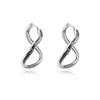 Culturesse Baie Artsy Infinity Twist Earrings (Silver)