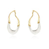 Culturesse Vanora Two Tone Fluid Loop Earrings