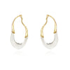 Culturesse Vanora Two Tone Fluid Loop Earrings