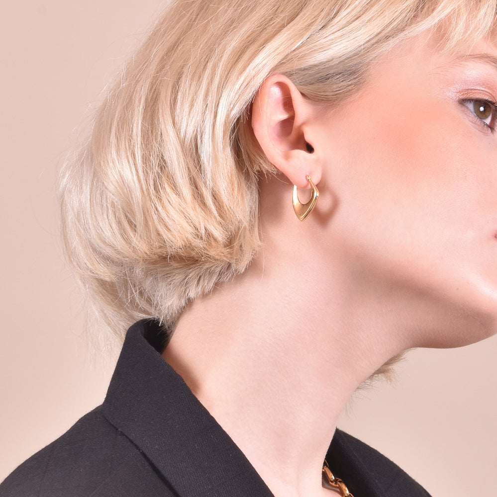 Culturesse Bailey Irregular Gold Vermeil Earrings