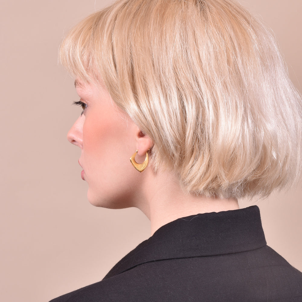 Culturesse Bailey Irregular Gold Vermeil Earrings