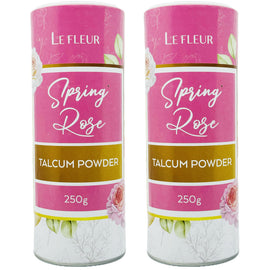 Le Fleur Spring Rose Luxury Talcum Powder 2 x 250g