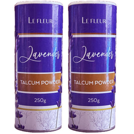 Le Fleur Fresh Lavender Luxury Talcum Powder 250g 2 Pack