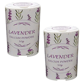 Fresh Lavender Luxury Talcum Powder 2 Pack 50g Each