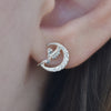 Culturesse Little Angel Moon Dainy Stud Earrings