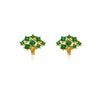 Culturesse Little Broccoli Dainty Stud Earrings (Gold)