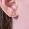 Culturesse Little Princess Dainty Crown Earrings