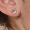 Culturesse Little Silver Heart Set Earrings