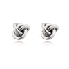 Culturesse Esti Artsy Knot Earrings (Silver)