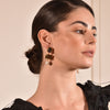 Culturesse La Pierre Labradorite Crystal Pearl Drop Earrings