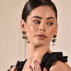 Culturesse La Pierre Labradorite Crystal Pearl Drop Earrings