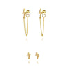 Culturesse Erma Gold Filled Lightning Set